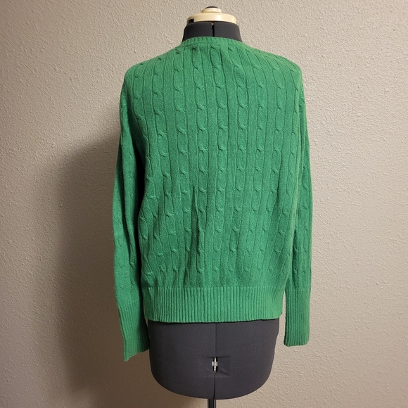 Old Navy Green Cable Knit Cardigan Sweater Size Medium - Picture 4 of 12